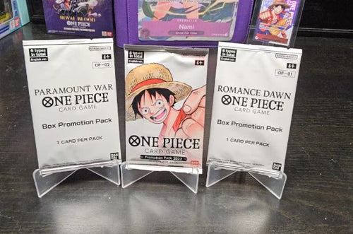 3x Promo Packs (OP01 Box Topper, OP02 Box Topper, 2022 Promo)